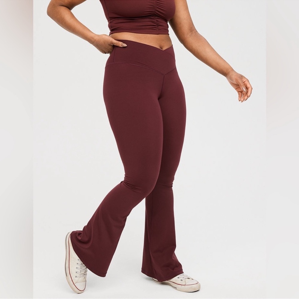 OFFLINE by Aerie High Waisted Crossover Flare Tall Leggings